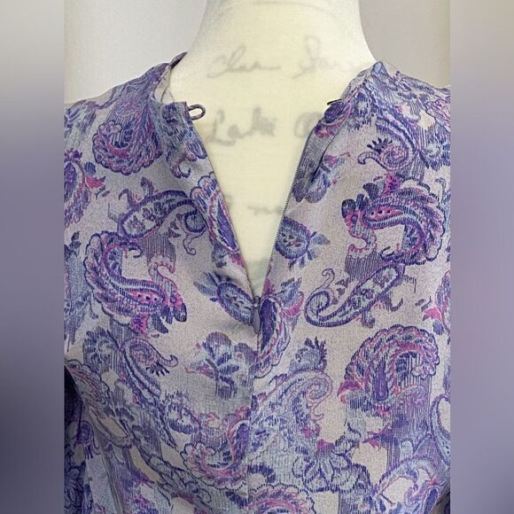 Isabel Marant Torence Paisley Silk Cut-Out Top size 38/ us size 6 - Picture 14 of 16